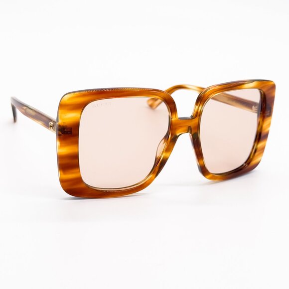 NEW GUCCI GG1314S 003 SUNGLASSES WOMEN HAVANA BROWN OVERSIZED EYEWEAR GUCCI - Picture 7 of 12